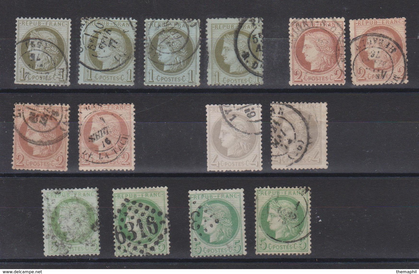 Lot N° 189 FRANCE N° 50 A 53 Obl B/TB Cote 300 €. No Paypal - Collections (en Albums)