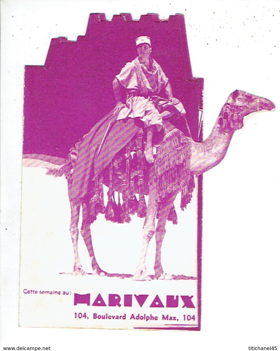 LIEGE 1934 - Programme Cinéma MARIVAUX En 2 Volets - Jean MURAT Et SPINELLY Dans LA CHATELAINE DU LIBAN - Programmes