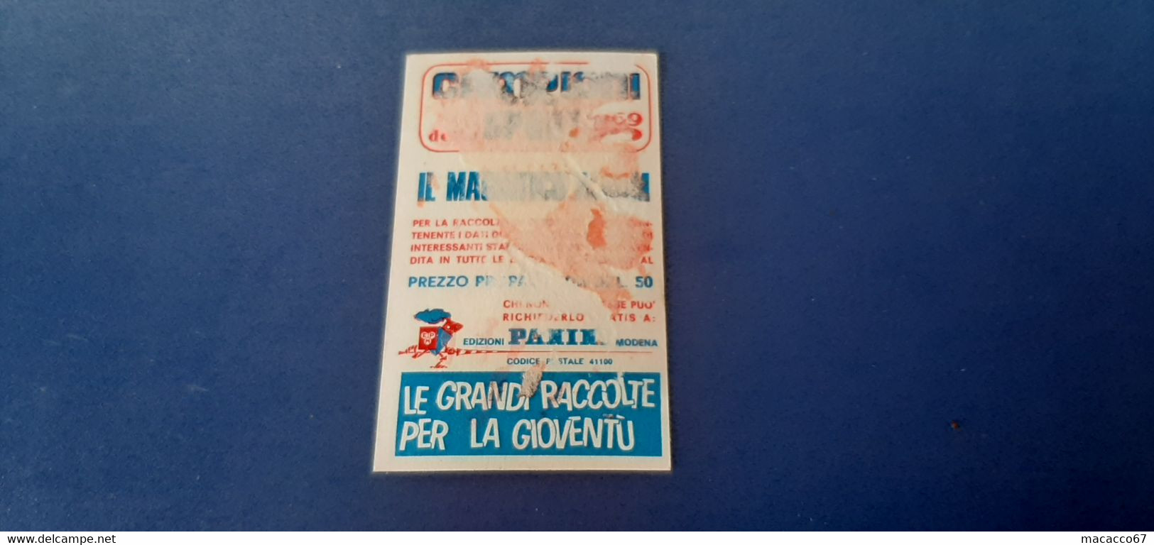 Figurina Panini Campioni Dello Sport 1969 - 330 Luigi Roncoroni - Edizione Italiana