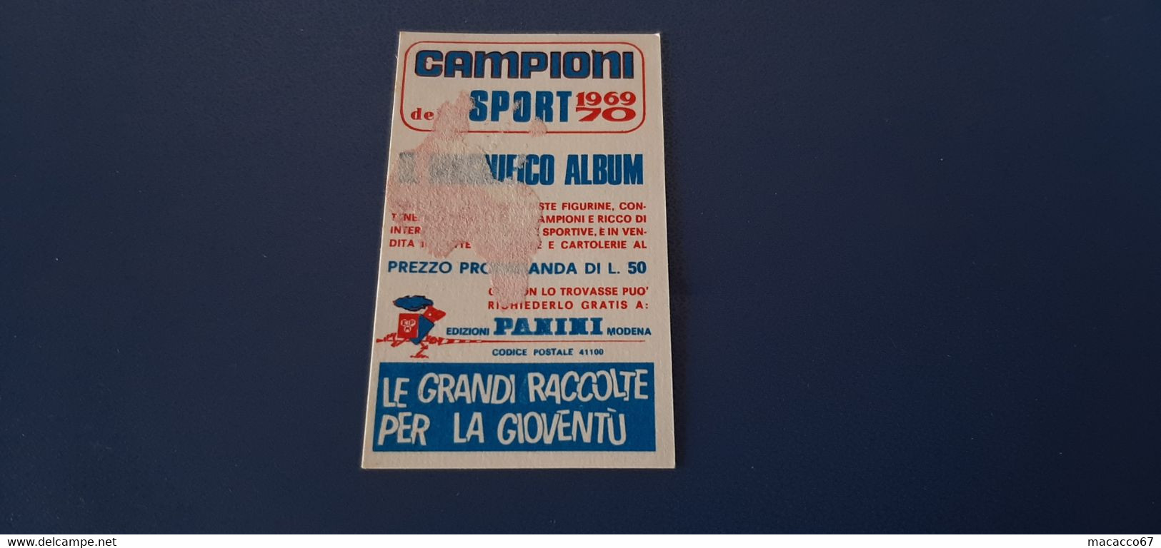 Figurina Panini Campioni Dello Sport 1969 - 363 Giorgio Bambini - Edizione Italiana