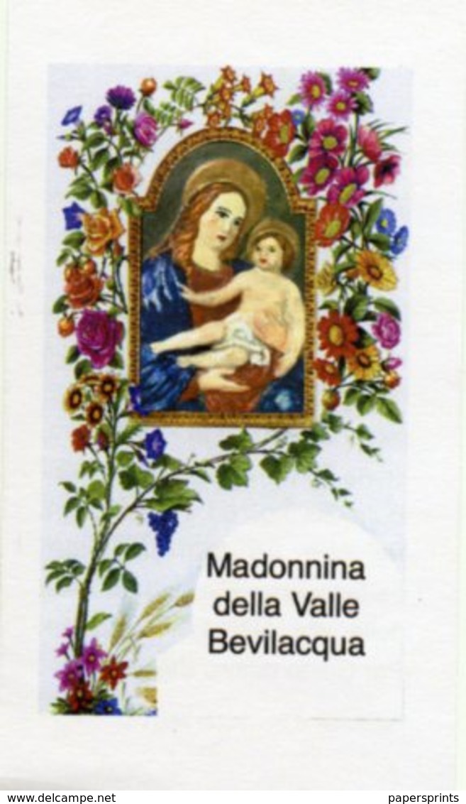 Bevilacqua (Bologna) - Santino MADONNINA DELLA VALLE BEVILACQUA - PERFETTO P91 - Religione & Esoterismo