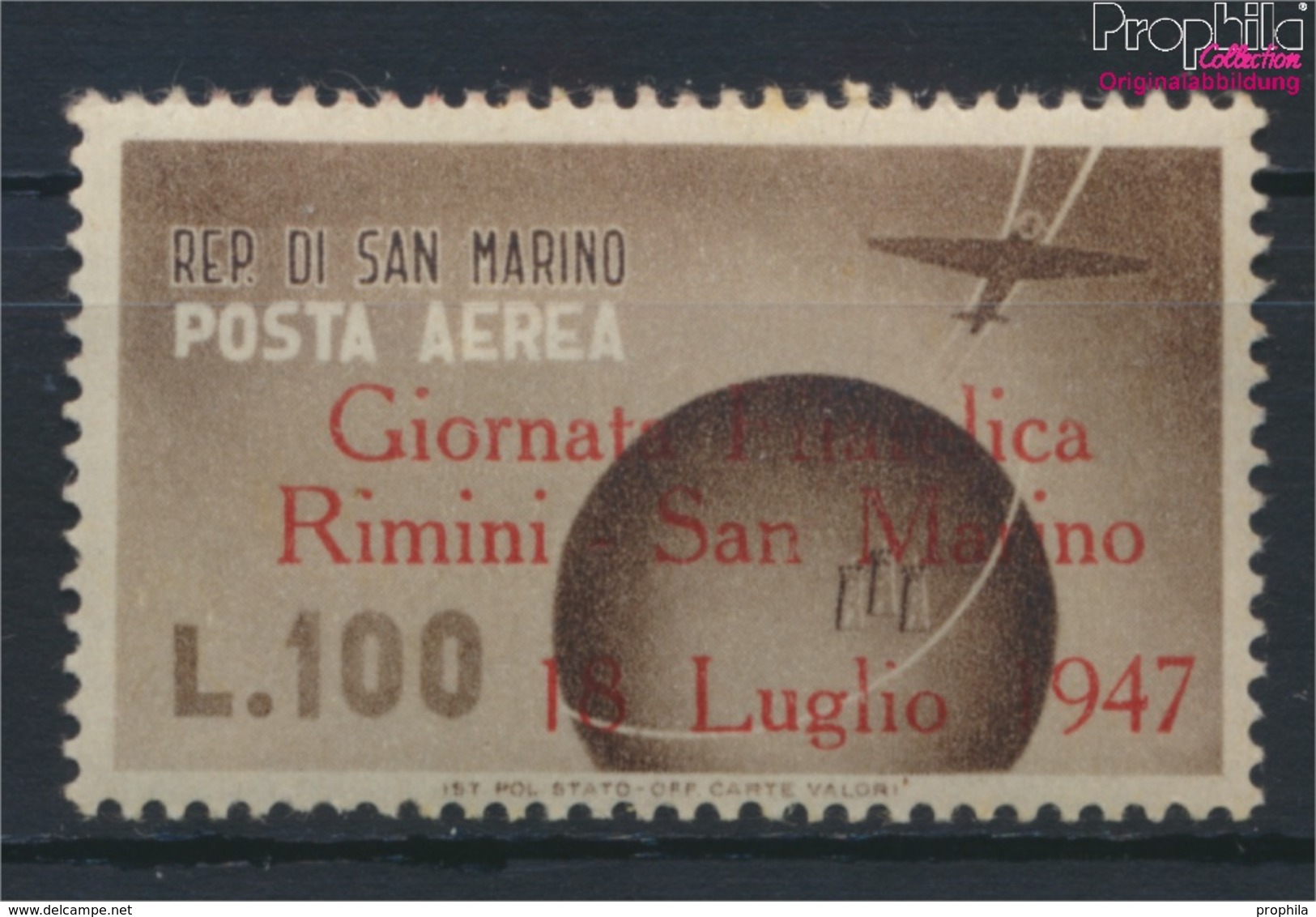 San Marino 378 (kompl.Ausg.) Postfrisch 1947 Aufdruckmarke (9283655 - Nuovi