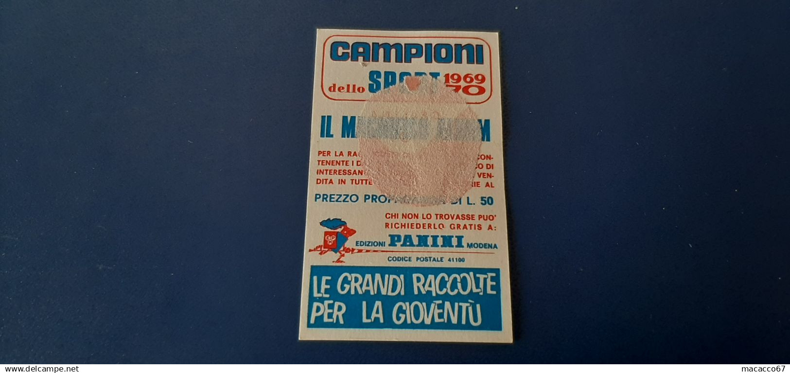 Figurina Panini Campioni Dello Sport 1969 - 395 Adriano Frassinelli - Edizione Italiana