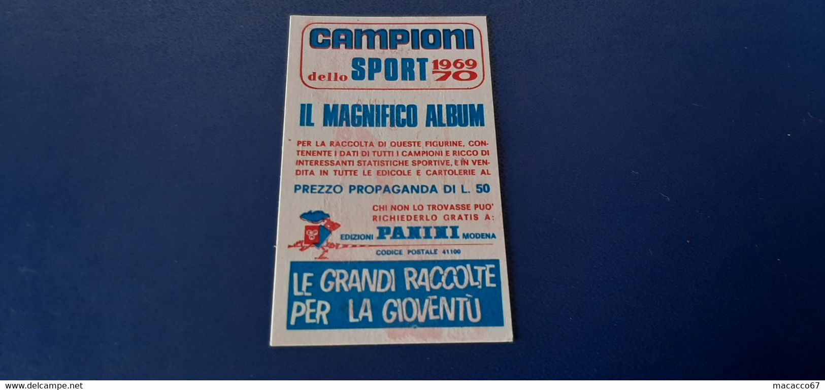 Figurina Panini Campioni Dello Sport 1969 - 403 Manolo Santana - Edizione Italiana