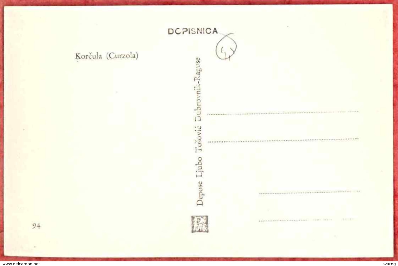 KORCULA - Curzola. Croatia A192/55 - Kroatien