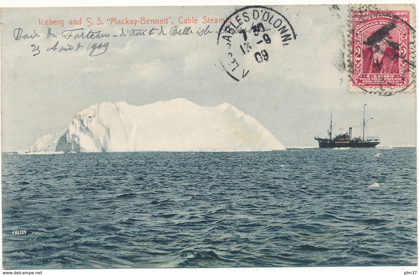 NEWFOUNDLAND, Terre Neuve - Iceberg And S.S. "Mackay Bennett", Cable Steamer - Ayre & Sons, St John's - St. John's