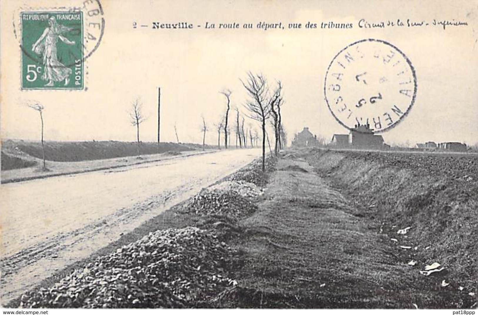 76 - NEUVILLE : La Route Au Départ, Vue Des Tribunes ( Circuit De La Saine Inférieure ) CPA - Saine Maritieme - Autres & Non Classés