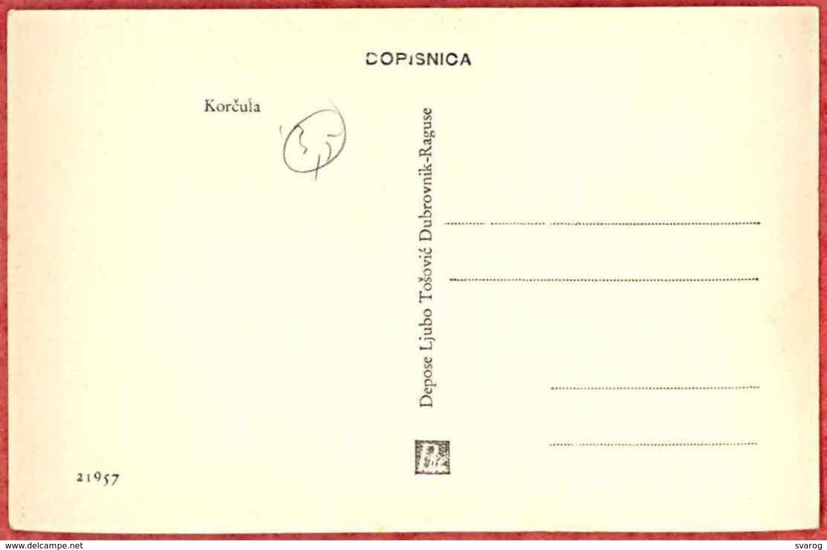 KORCULA - Curzola. Croatia A192/60 - Kroatien