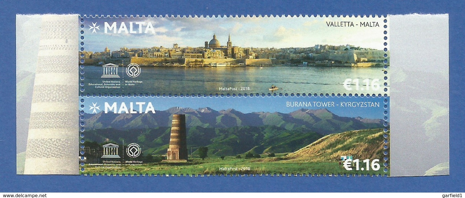 Kirgisistan 2018  , Malta Joint Issue Between Kyrgyzstan - Postfrisch / MNH / (**) - Kirgisistan