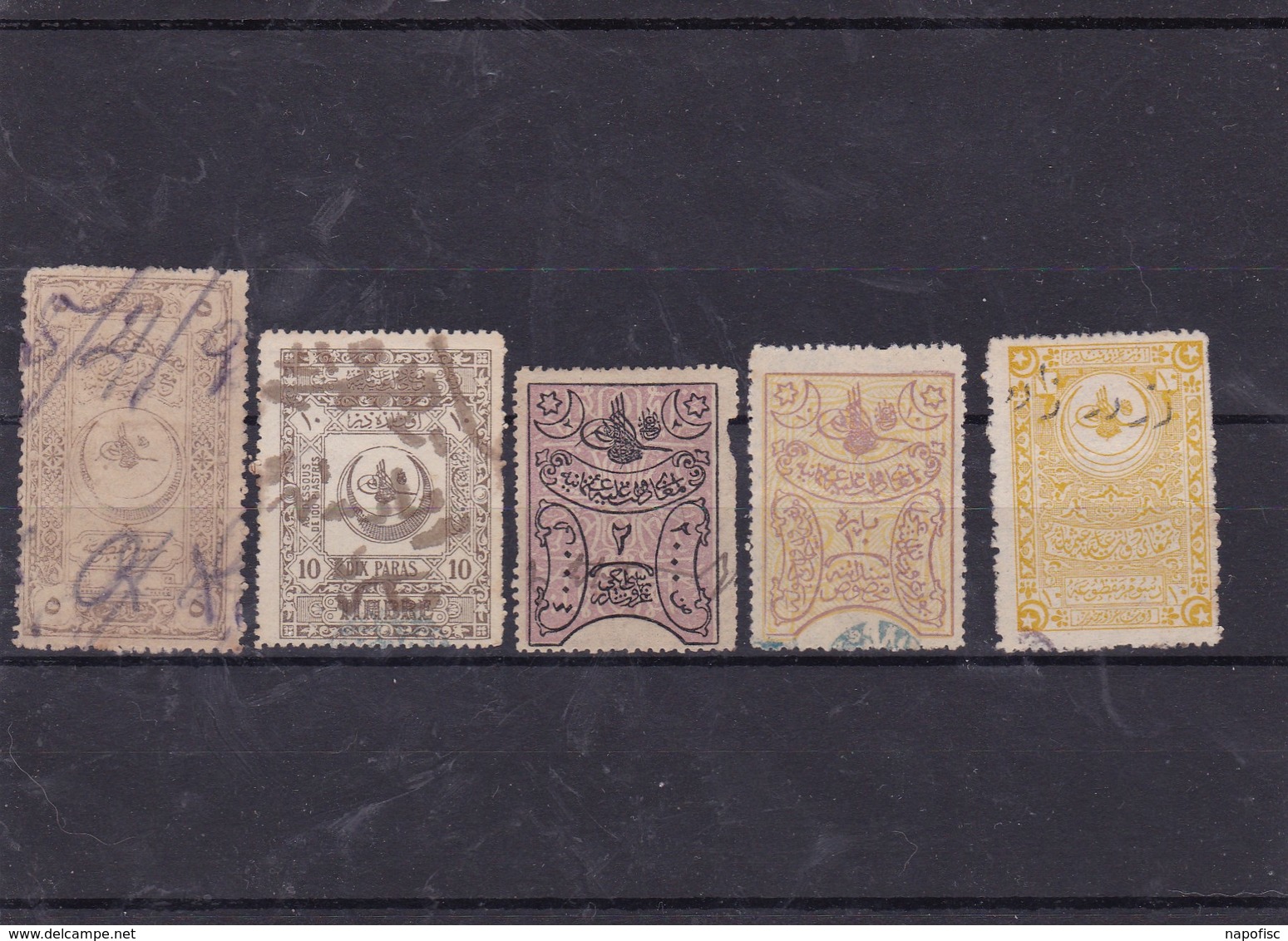 Lot De 15 Timbres Fiscaux Empire Ottoman - Oblitérés