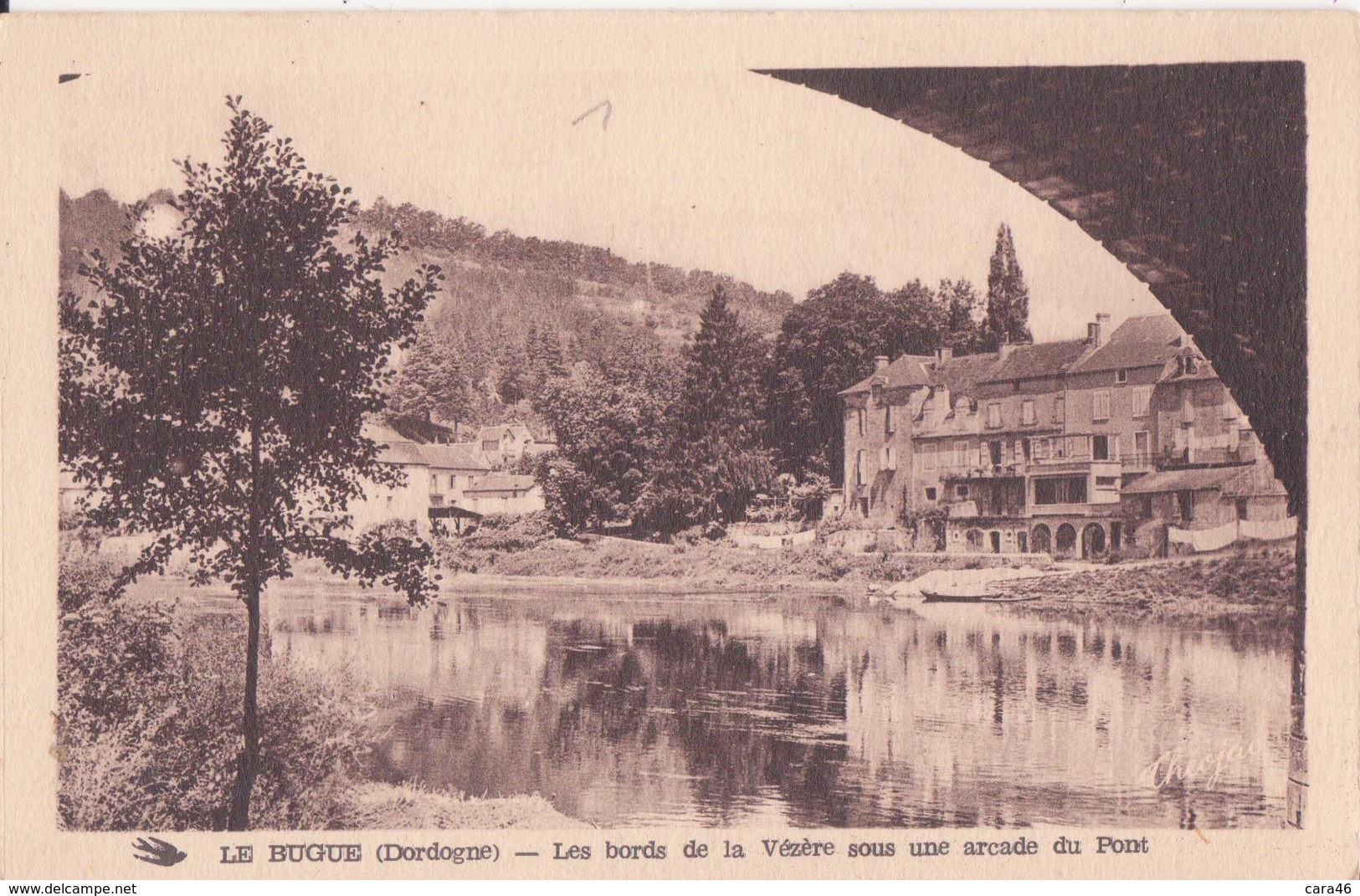 CPA - La Bugue - Les Bords De La Vézère Sous Une Arcade Du Pont - Autres & Non Classés