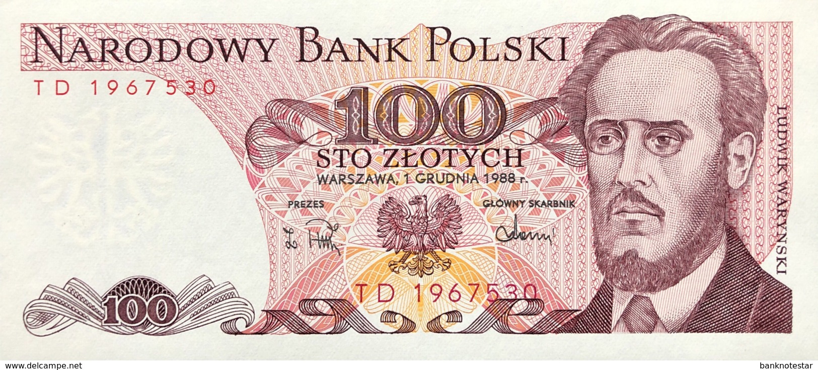 Poland 100 Zlotych, P-143e (1.12.1988) - UNC - Polen