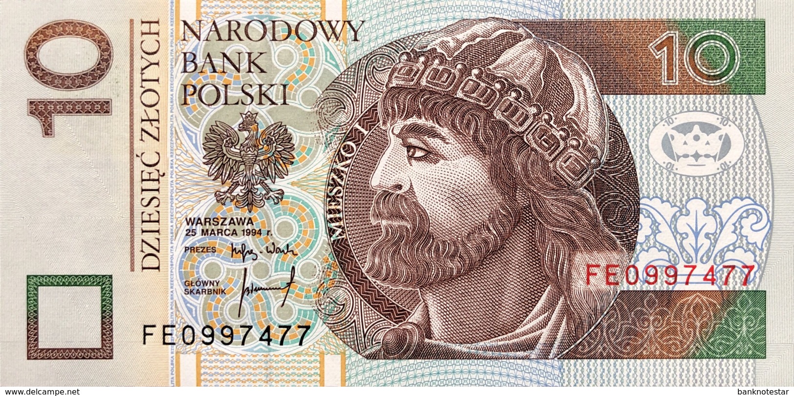 Poland 10 Zlotych, P-173a (25.3.1994) - UNC - Poland