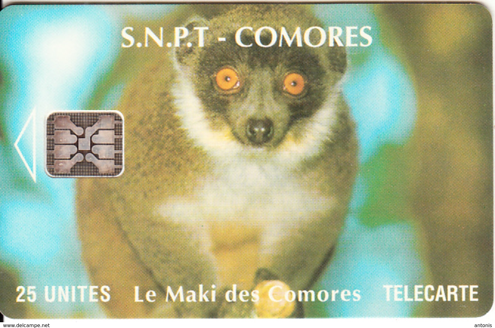 COMOROS ISL. - Maki, Chip SC5, CN : C49100924, Used - Comore