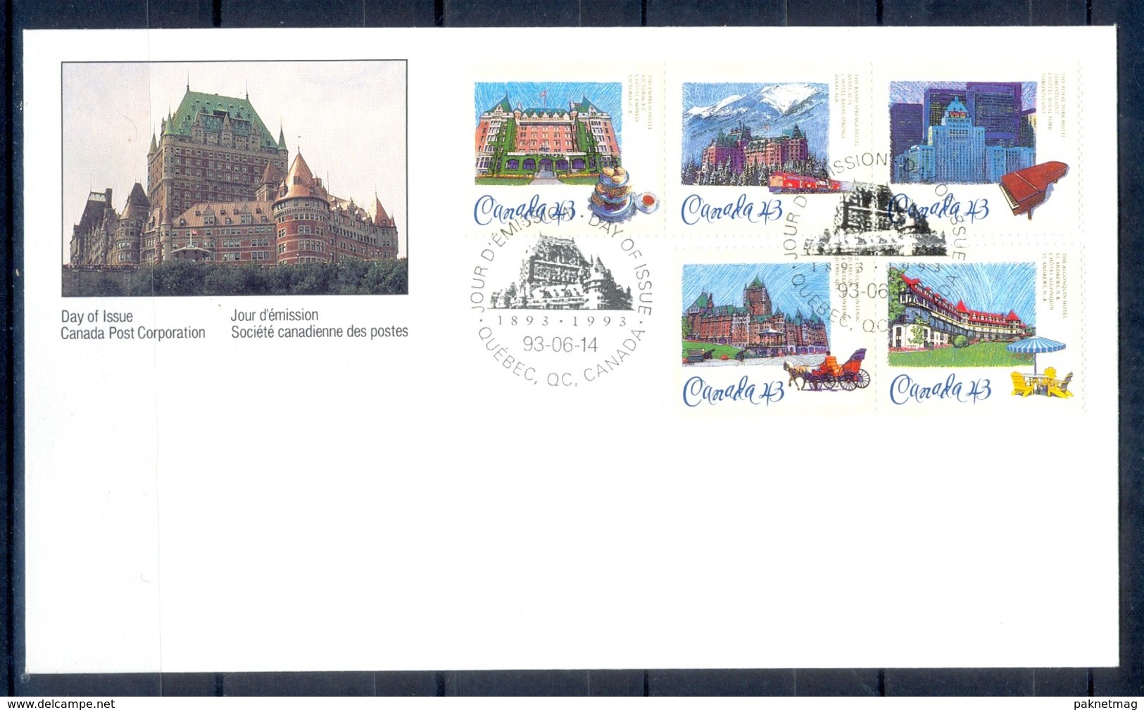X160- FDc Of Canada. Historic CPH & R Hotels. - Other & Unclassified