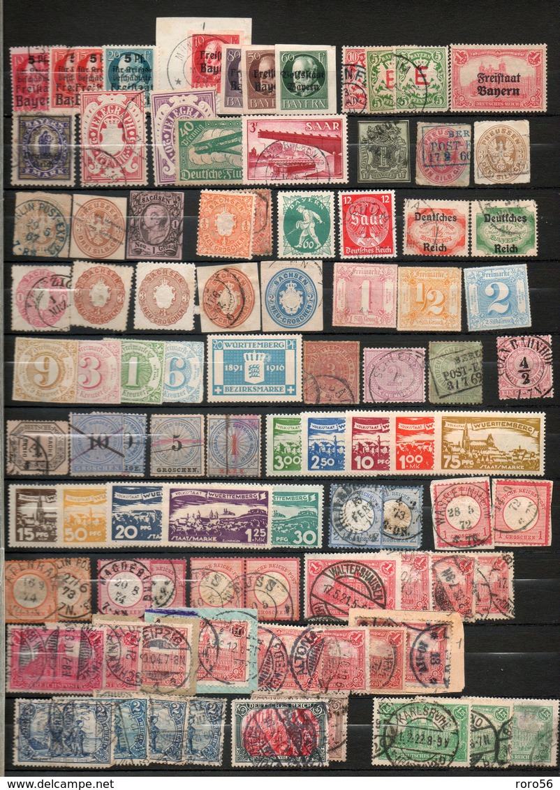 Timbres Du Monde-Grande-Bretagne Et Ses Colonies Bien Représentées-Des Centaines De TP Beaucoup Avant 1920-Forte Cote. - Collections (en Albums)