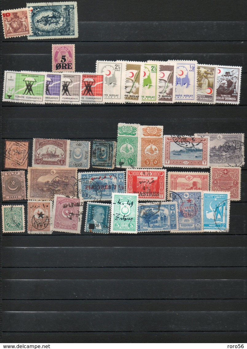 Timbres du monde-Grande-Bretagne et ses Colonies bien représentées-Des centaines de TP beaucoup avant 1920-Forte Cote.