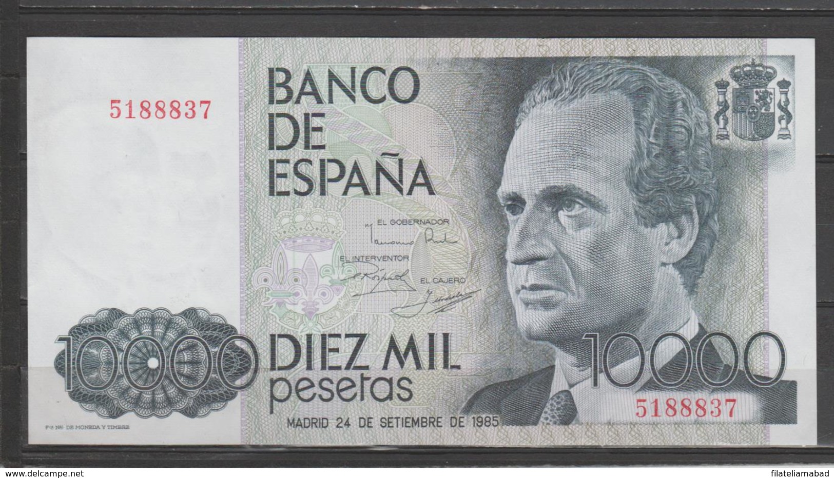 ESPAÑA BILLETE DE 10.000Pts. AÑO 1985. ESTADO DE CONSERBACIÓN PLANCHA. - [ 4] 1975-… : Juan Carlos I