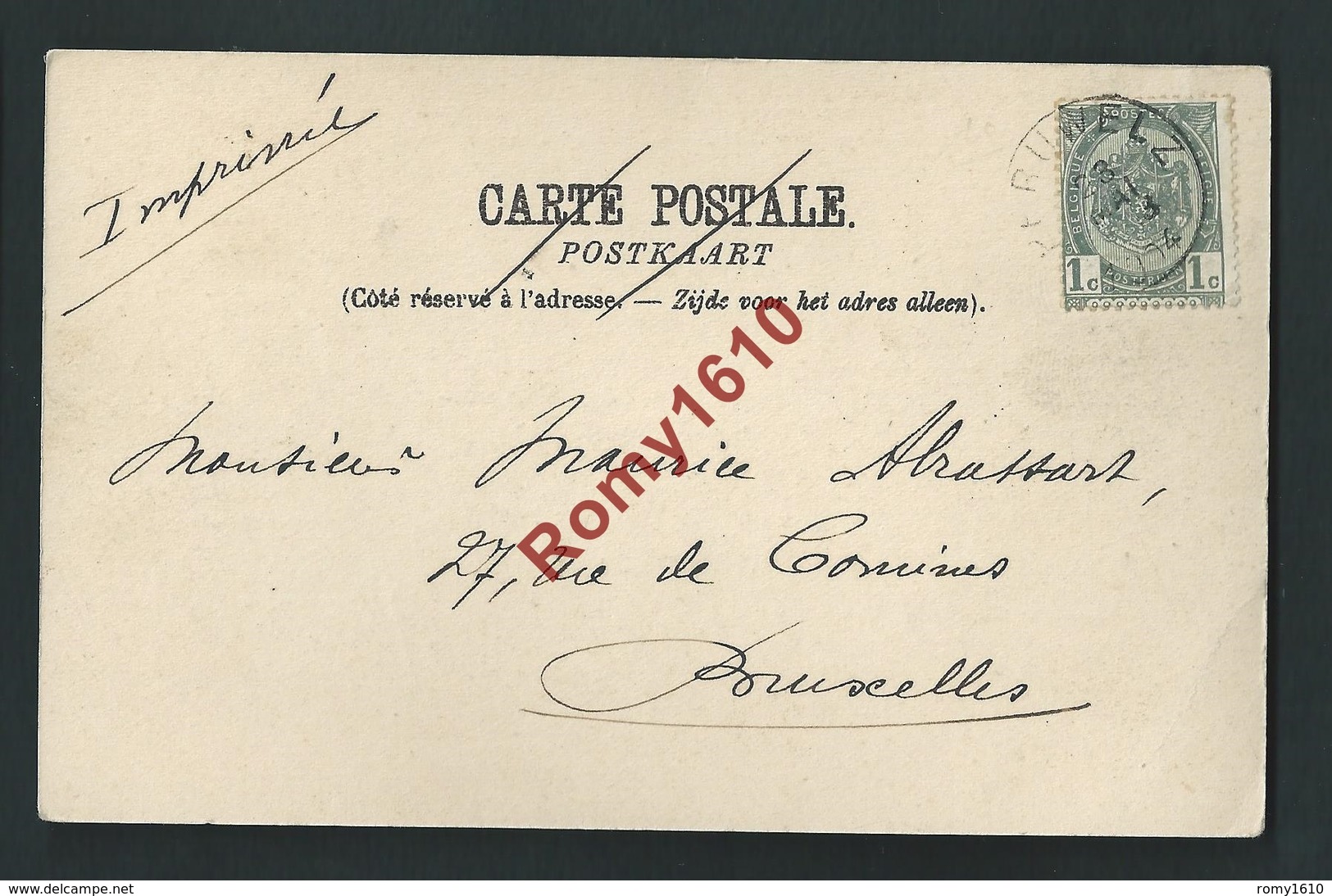 Péruwelz- Bonsecours. Concours Hippique. Départ Des Membres Du Cercle Equestre. 1904. Top Carte. 2 Scans - Péruwelz