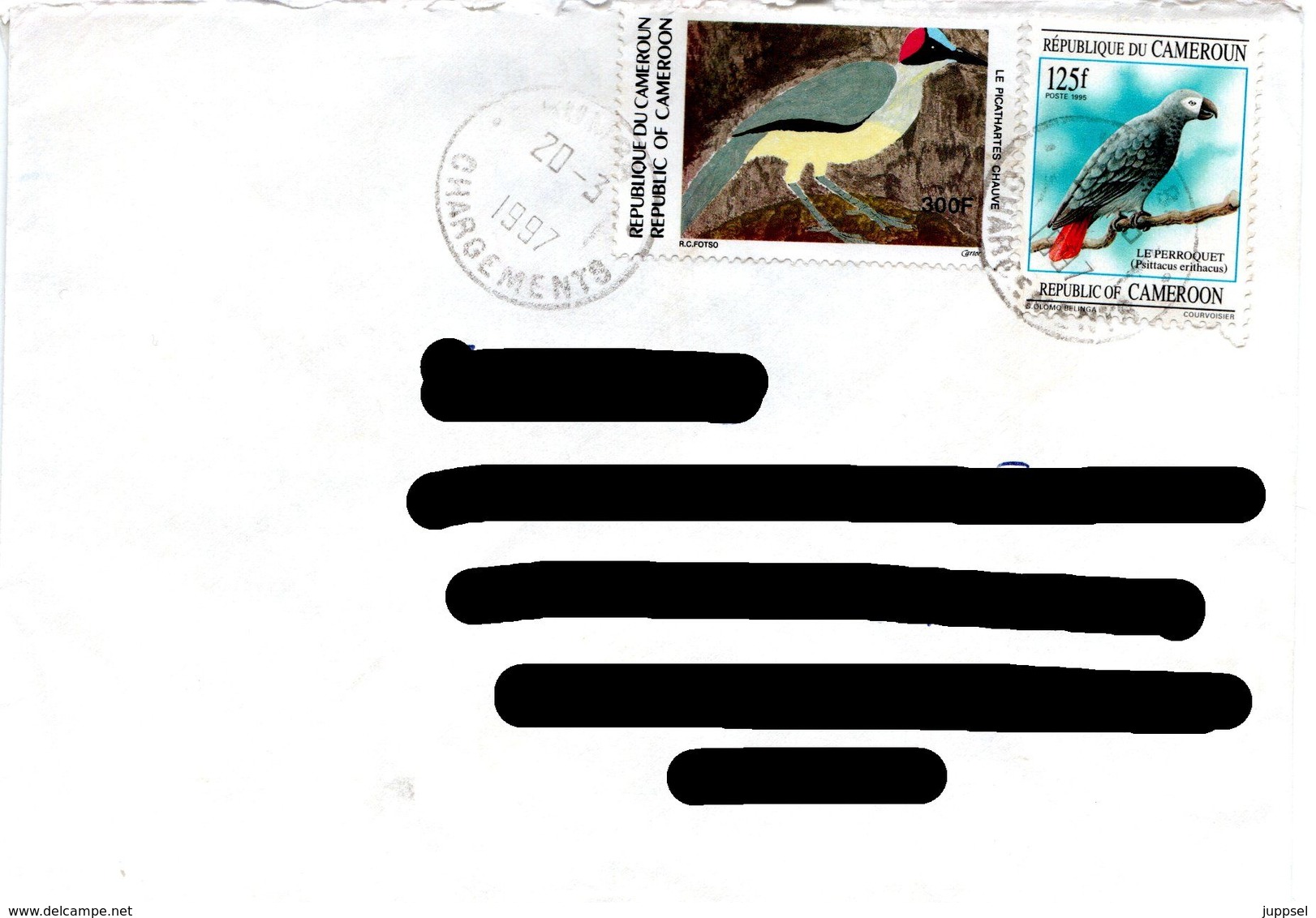 CAMEROON,    Letter,    Bird      /     CAMEROUN,   Lettre,   Oiseau,       1997 - Autres & Non Classés