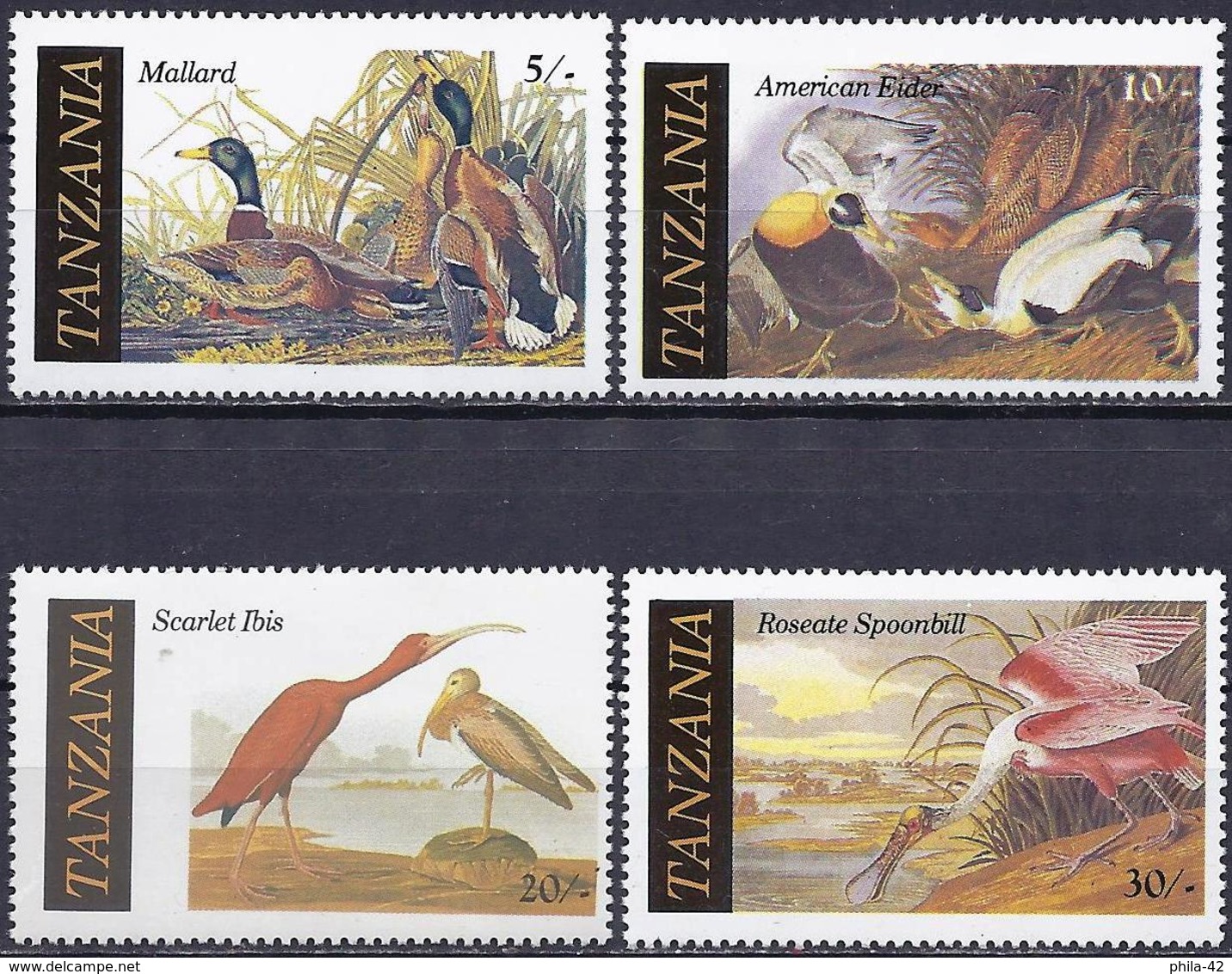 Tanzania 1986 - Various Birds ( Mi 315/18 - YT 277/80 )  MNH** Complete Issue - Tanzanie (1964-...)