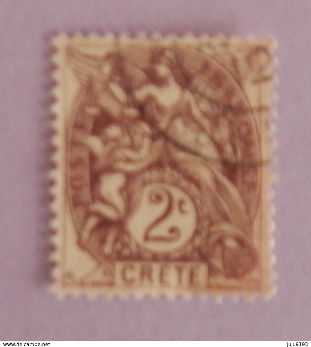 CRETE BUREAU FRANCAIS  YT 2  OBLITERE ANNEE 1902/1903 - Used Stamps