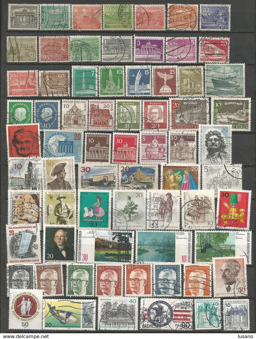 Berlin - 120 Timbres Oblitérés - Collections (without Album)