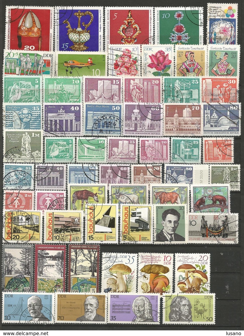 DDR : 285 Timbres Obl. + 14 émissions Générales Allemagne Orientale - Collections (sans Albums)