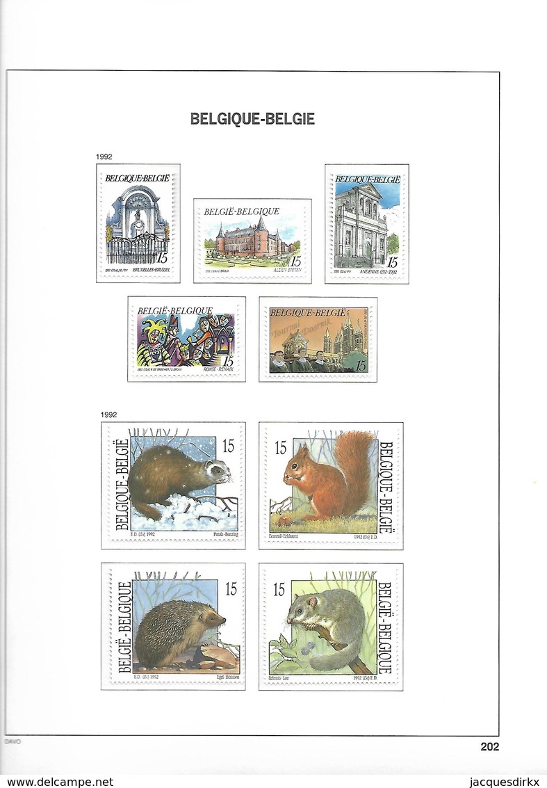 Belgie   .   10  Pagina's Met Zegels     .        **    Postfris   .   /  .   Neuf SANS Charniere - Unused Stamps