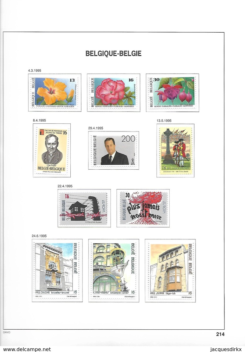 Belgie   .   10  Pagina's Met Zegels     .        **    Postfris   .   /  .   Neuf SANS Charniere - Unused Stamps