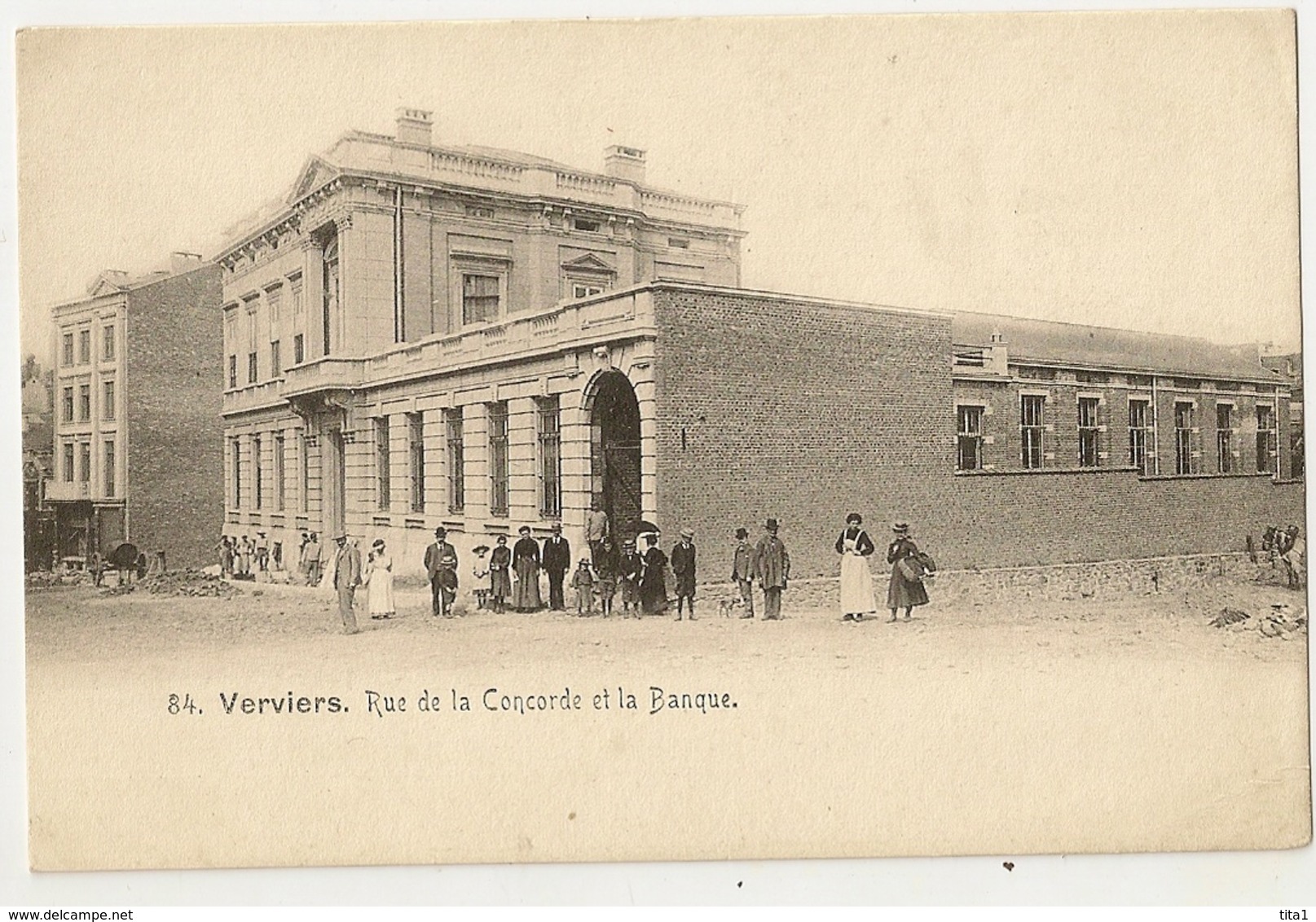 106 - 54 - Verviers - Rue De La Concorde Et La Banque - Verviers