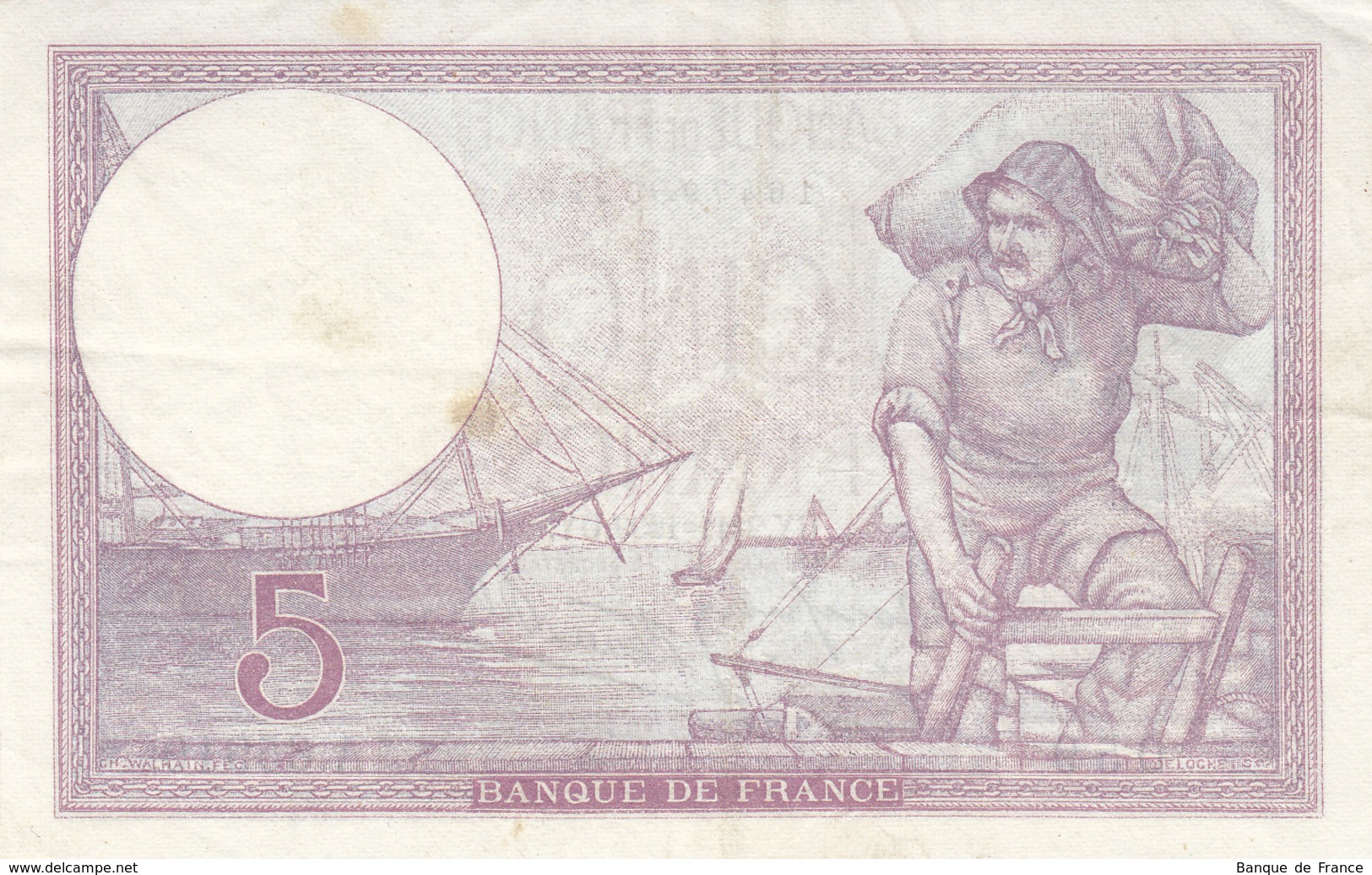 Billet 5 F Violet Du 2-11-1939 FAY 4.14 Alph. A.65919 Sans épinglage - 5 F 1917-1940 ''Violet''