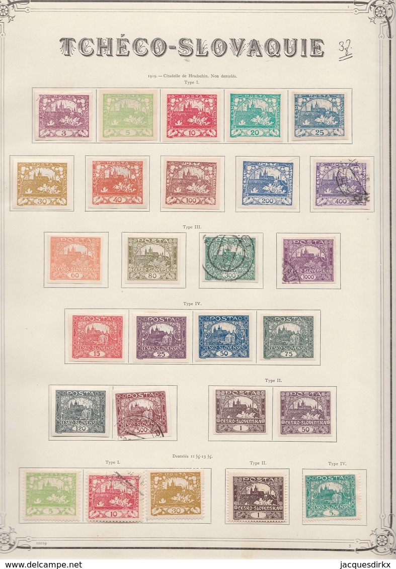 Tsjechoslowakije  .  4 Pages With Stamps       .   *       .    Mainly Mint-hinged - Neufs