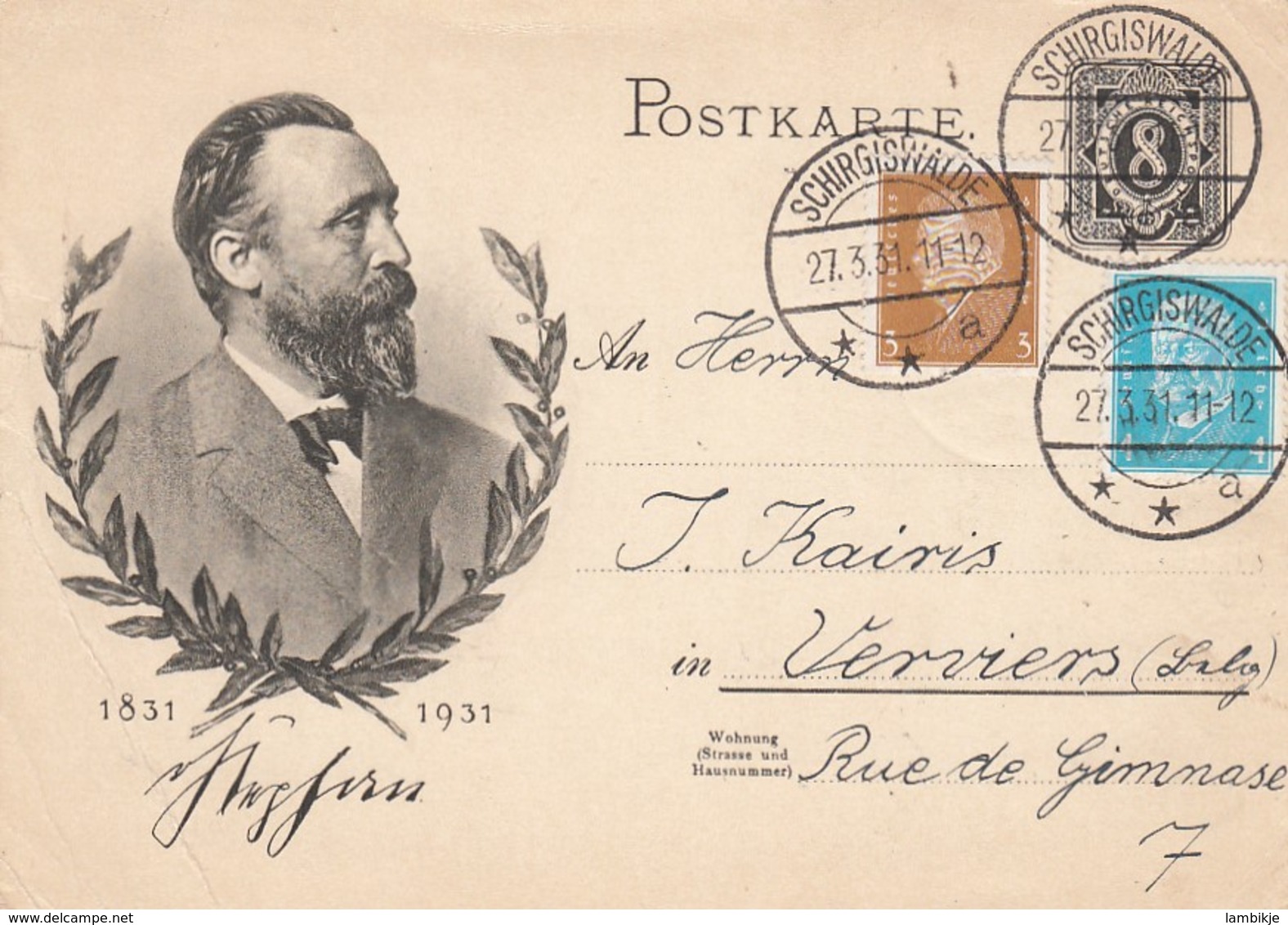 Deutsches Reich Postkarte P211 1931 - Briefe U. Dokumente