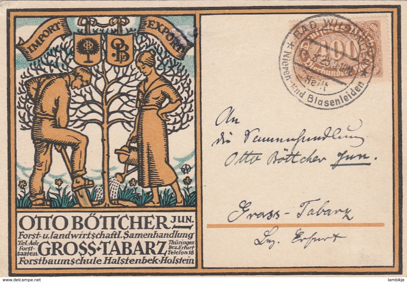 Deutsches Reich Postkarte Werbung 1920-23 - Sonstige & Ohne Zuordnung