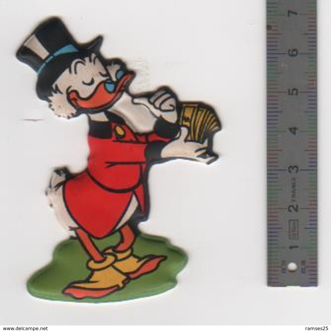 Figurine Mickey Walt Disney Productions Oncle Picsou En Mousse Année 80 Stenval - Disney