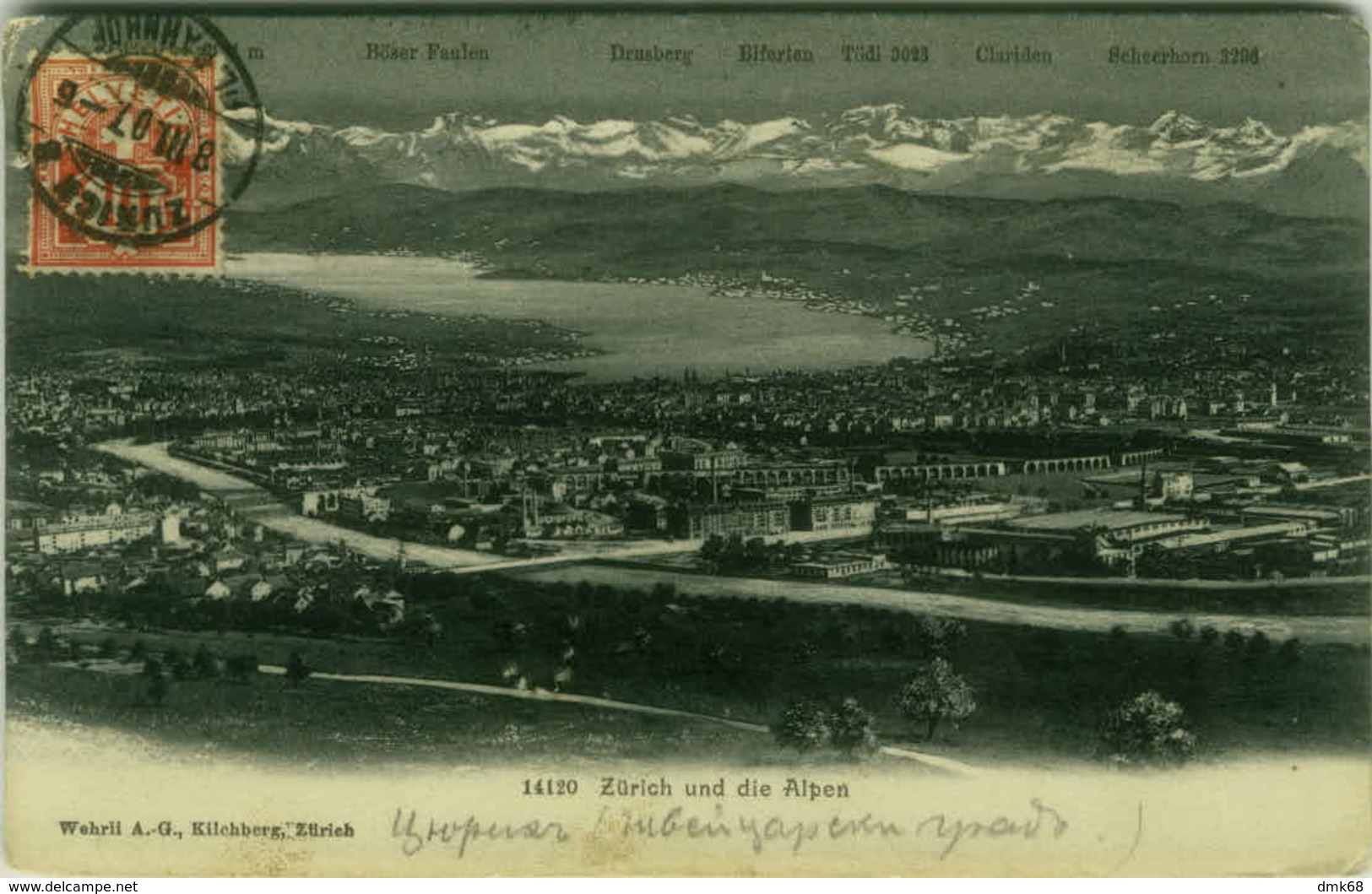 SWITZERLAND - ZURICH UND DIE ALPEN - WEHRLI A.G. KILCHBERG - 1900s ( BG2444) - Kilchberg