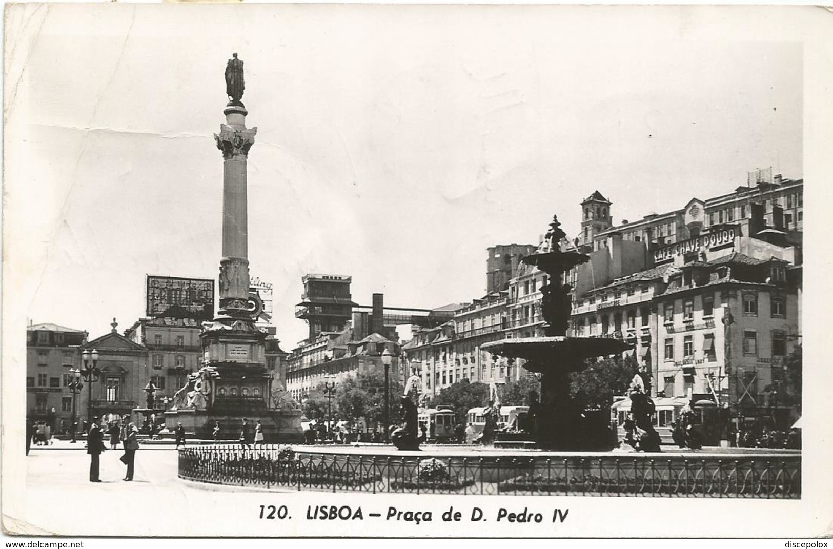 W1020 Lisboa - Praça De Don Pedro IV - Tram / Viaggiata 1955 - Lisboa