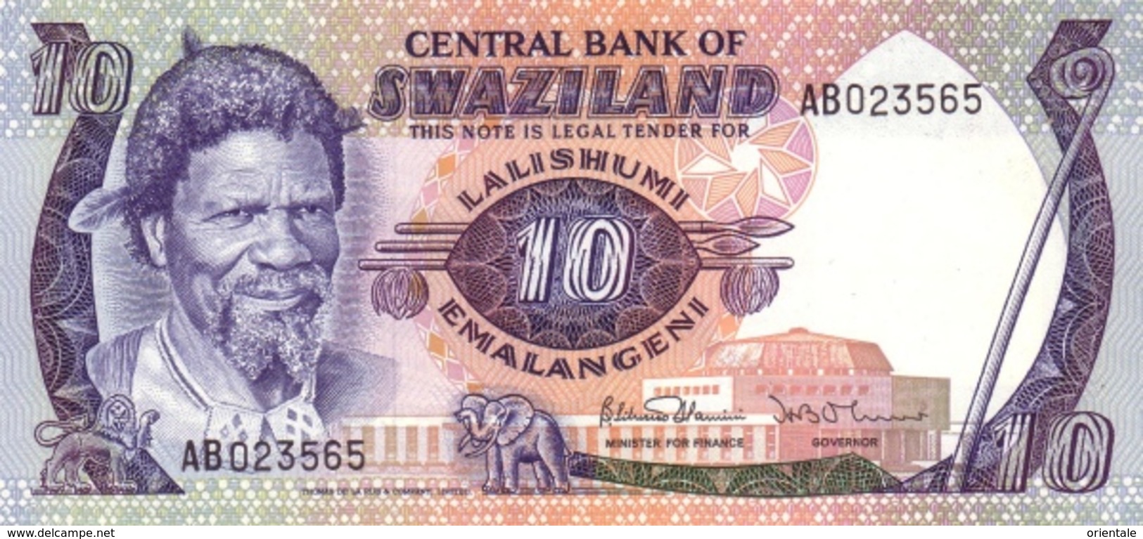 SWAZILAND P. 10c 10 E 1985 UNC - Swaziland