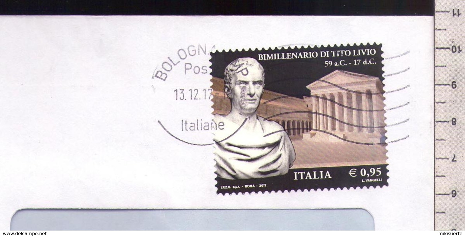 C3388 Storia Postale Emissione 2017 BIMILLENARIO DI TITO LIVIO ISOLATO Euro 0.95 - 2011-20: Storia Postale