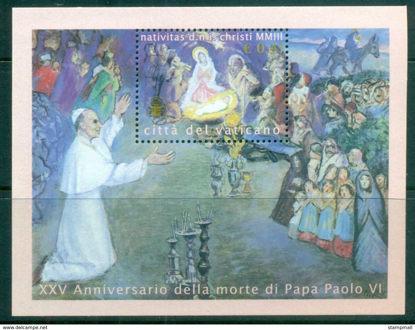 Vatican 2003 Xmas MS MUH - Unused Stamps