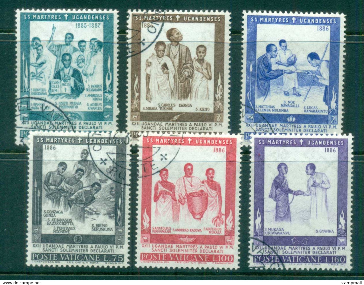 Vatican 1965 Uganda Martyrs CTO - Unused Stamps