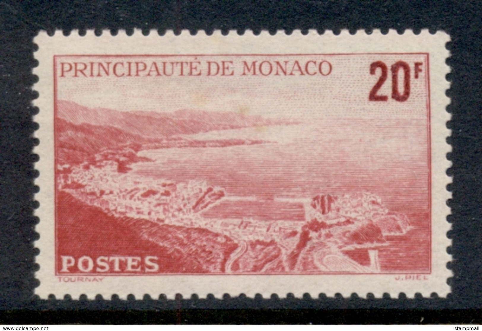 Monaco 1948 Panorama Of Monaco 20f MUH - Autres & Non Classés