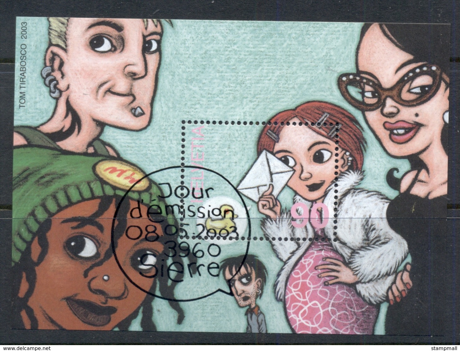 Switzerland 2003 Comic Strip Art MS CTO - Ongebruikt