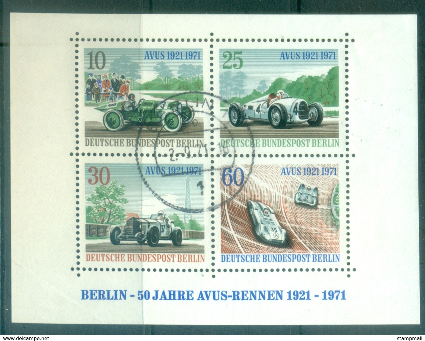 Germany Berlin 1971 Racing Cars MS FU - Altri & Non Classificati