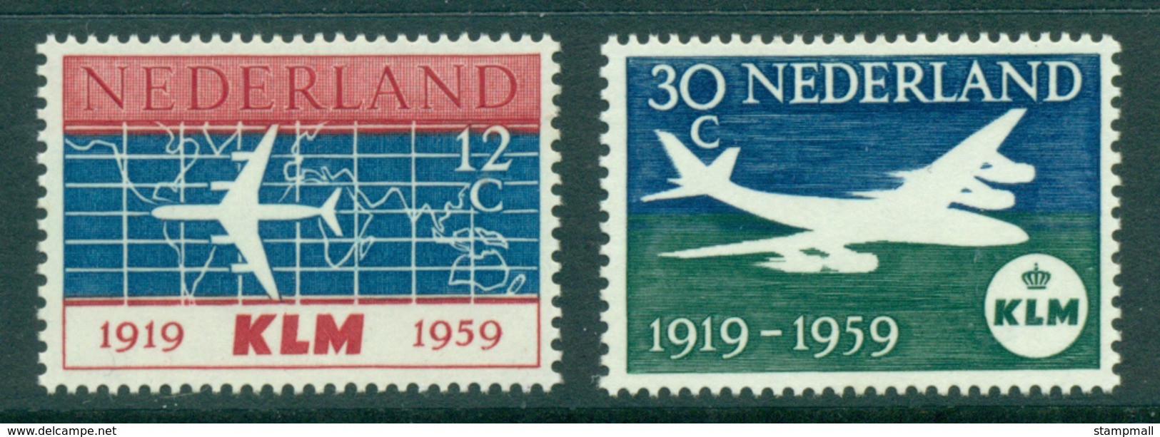 Netherlands 1959 KLM Airlines MLH Lot34815 - Non Classés