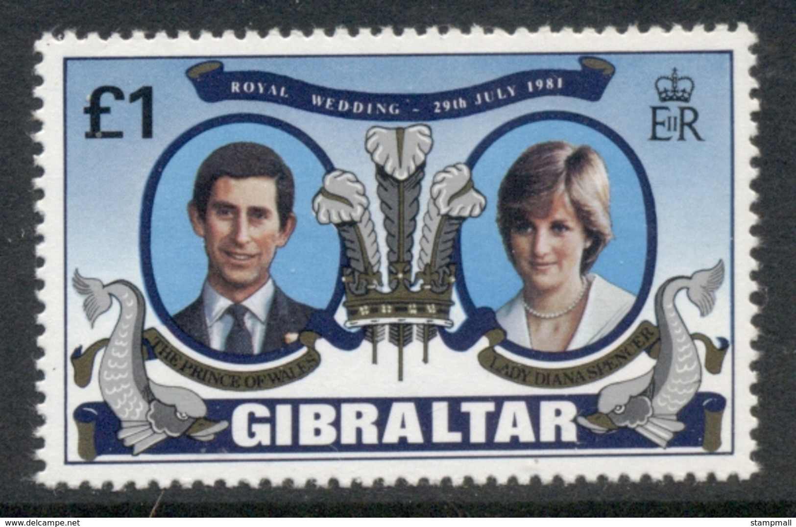 Gibraltar 1981 Royal Wedding Charles & Diana MUH - Gibraltar