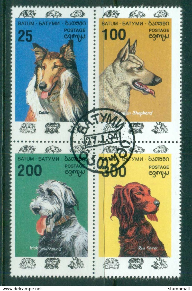 Batum 1994 Dogs Blk4 CTO - Batum (1919-1920)