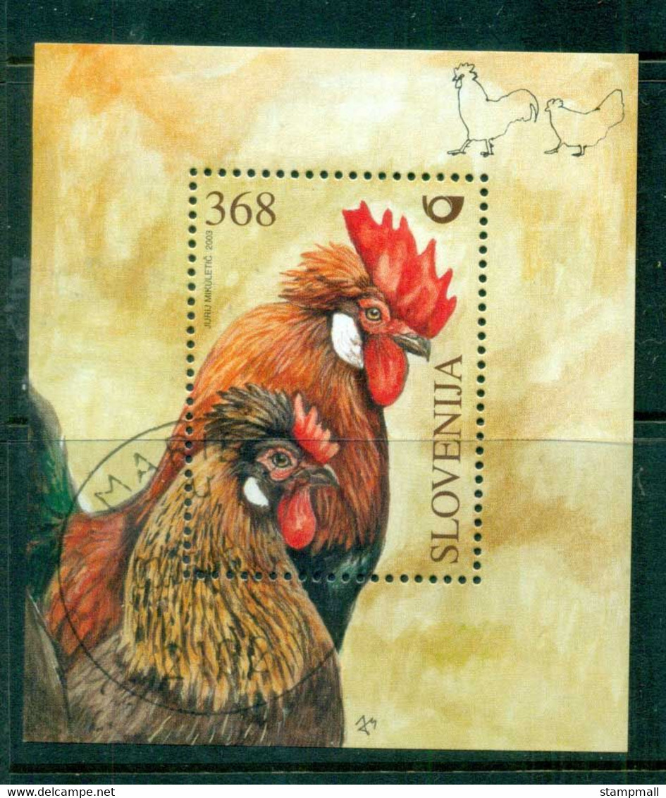 Slovenia 2003 Farm Animals, Rooster MS CTO - Slovenia