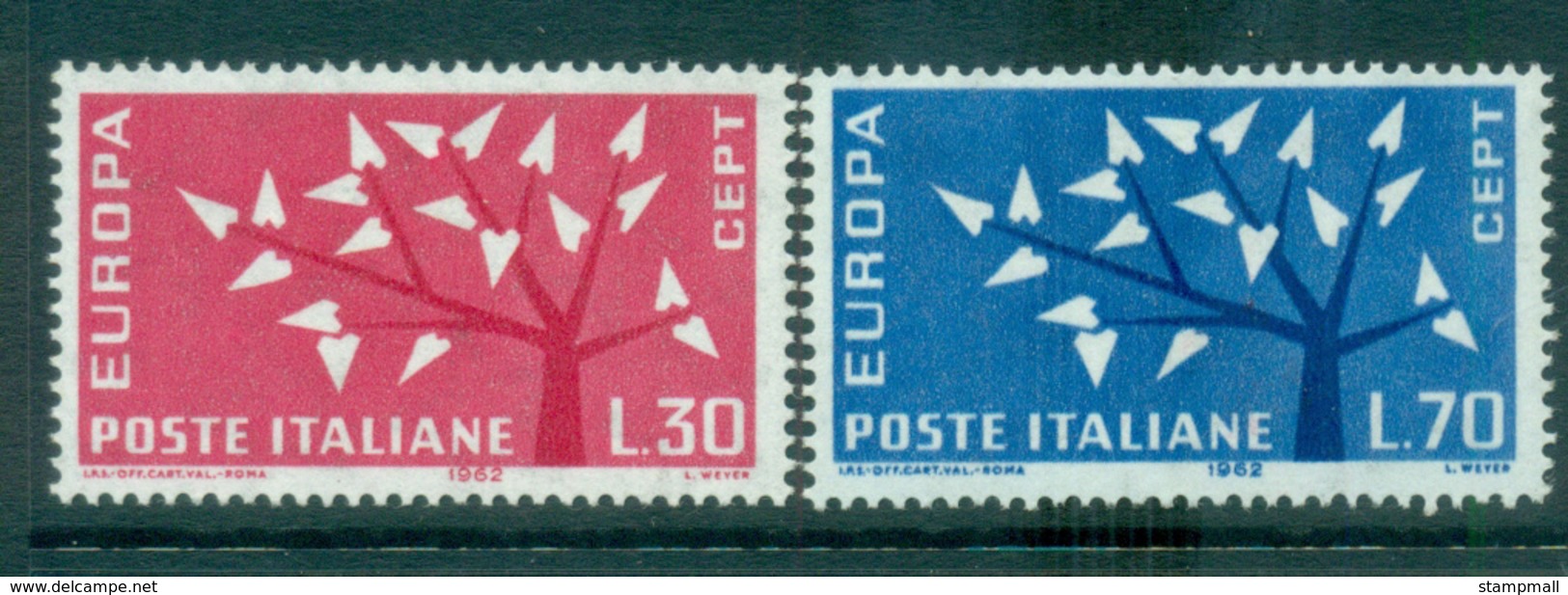 Italy 1962 Europa, Tree With Leaves MUH Lot65339 - Other & Unclassified